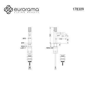 ΜΠΑΤΑΡΙΑ ΝΙΠΤΗΡΑ BRONZE BRUSHED RETRO EURORAMA OSO ΙΤΑΛΙΑΣ 178309-221